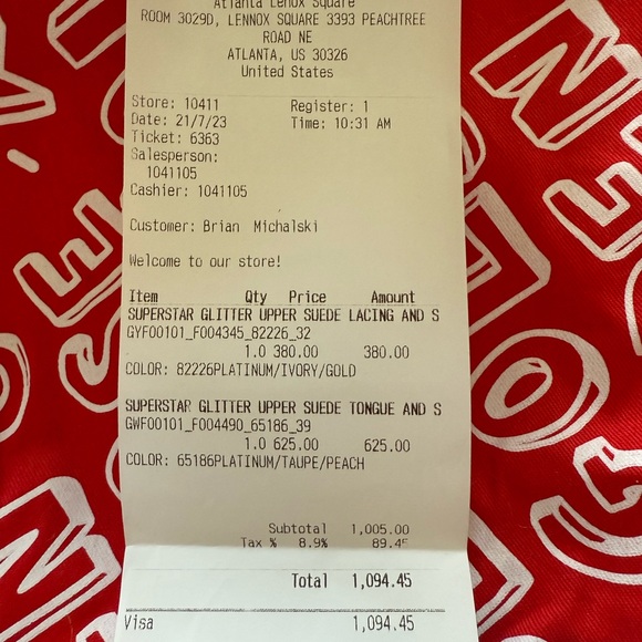 Authentic Golden Goose Glitter Sneakers, size 39. - Picture 3 of 4